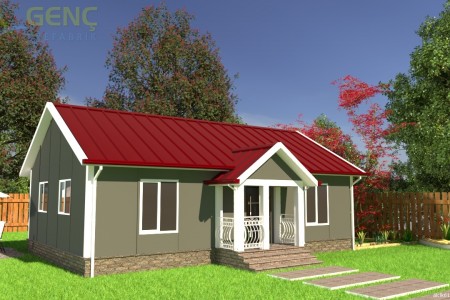 70m² Prefabrik Ev - GP106 (Tek Katlı Prefabrik Evler)