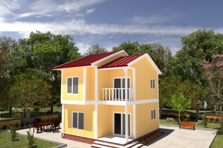 91m² Dubleks Prefabrik Ev - GP202 (Çift Katlı Prefabrik Evler)