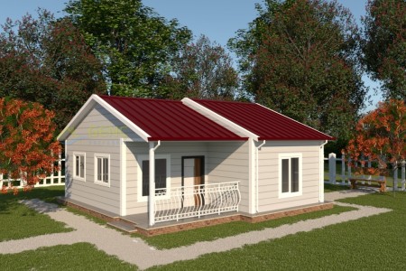 60 m² Tek Katlı Çelik Ev - GP302 (Tek Katlı Çelik Evler)